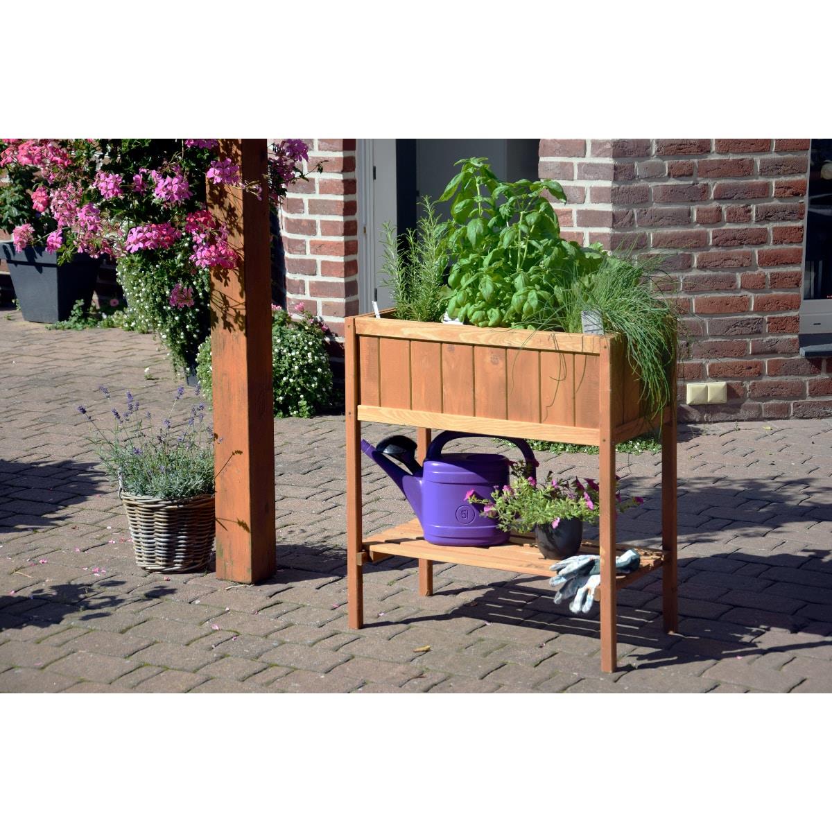 Dobar Hochbeet mit Ablage Pflanzbeet