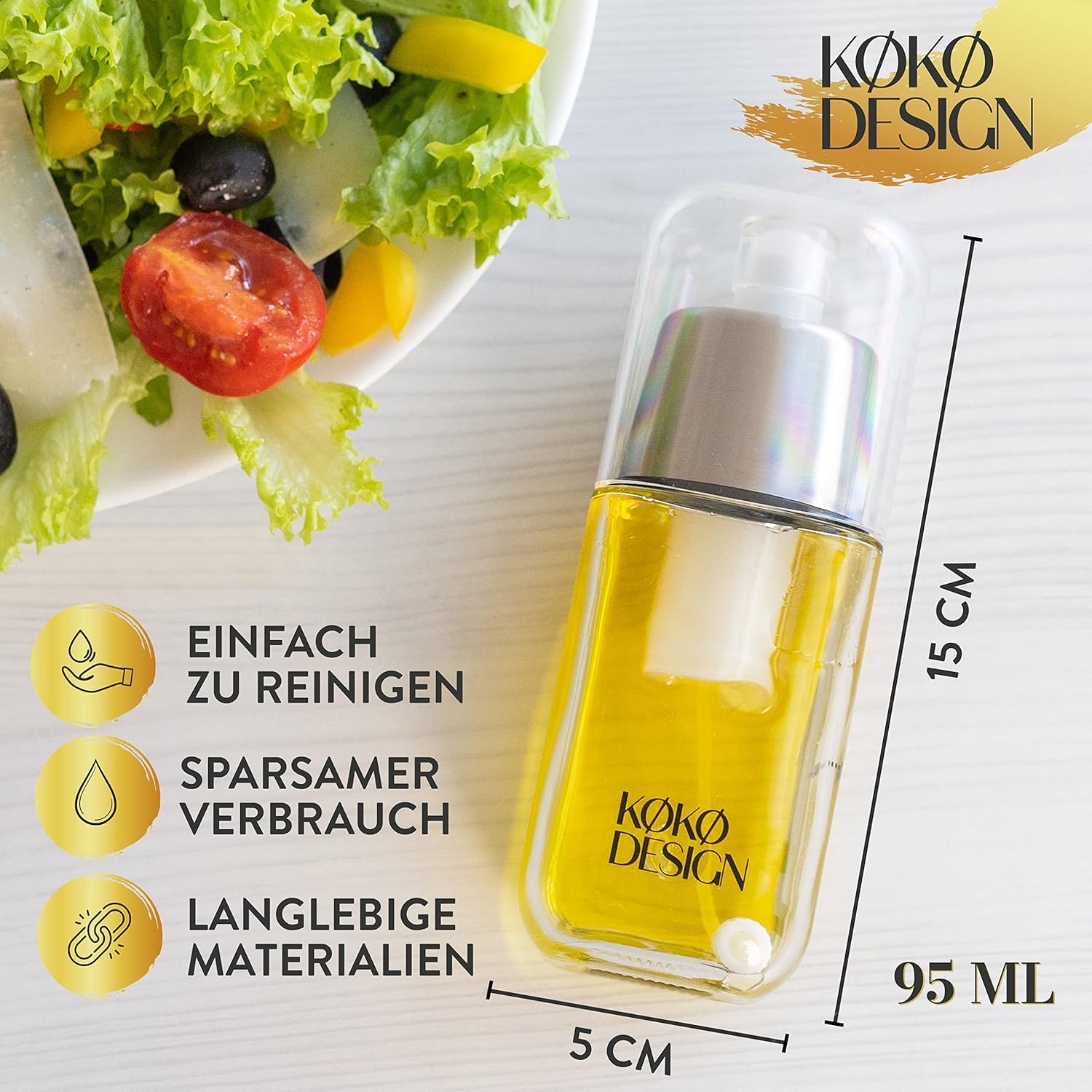 KØKØ Design Öl Sprüher PRO LINE Zerstäubung Ölsprüher Speiseöl