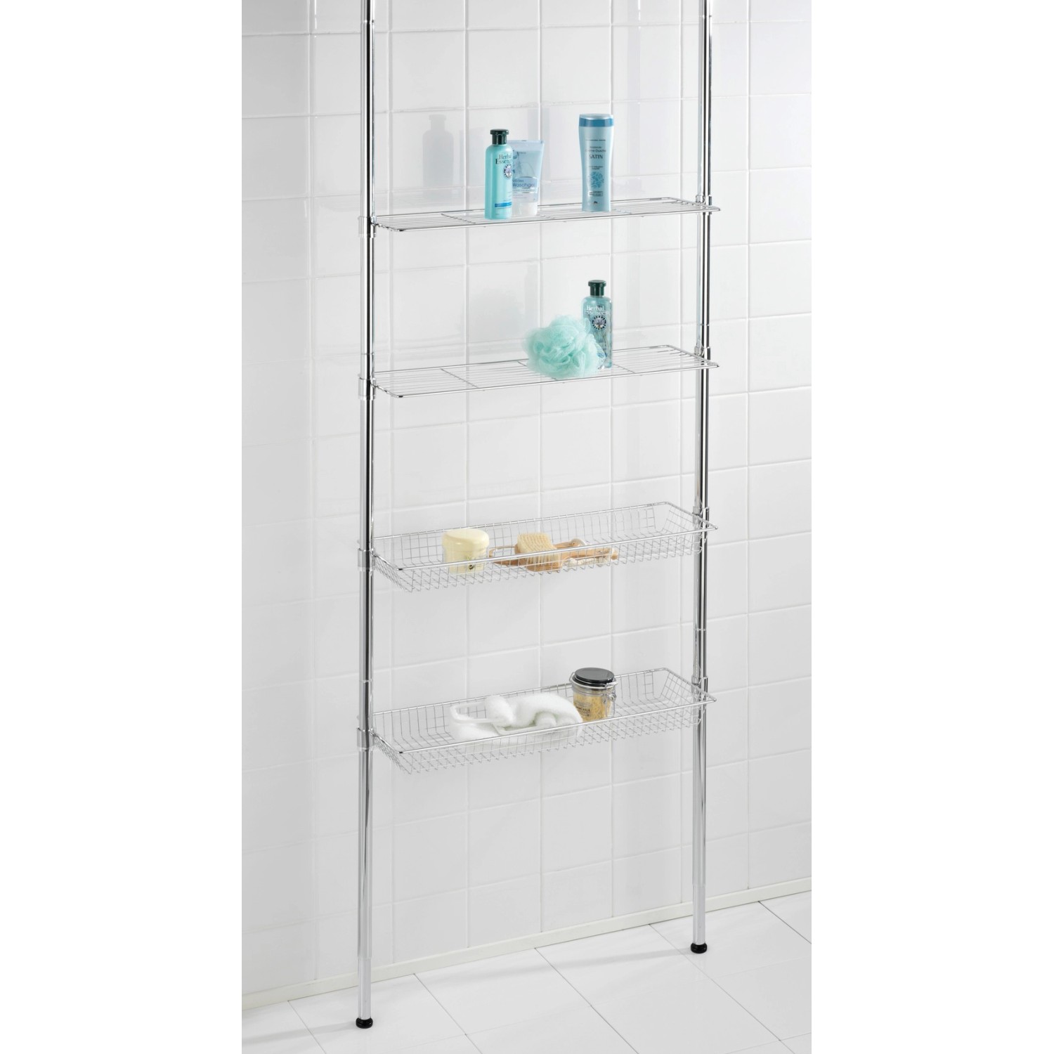 Wenko Teleskopregal Ellera Chrom 65 285 cm x 71 cm x 20 cm