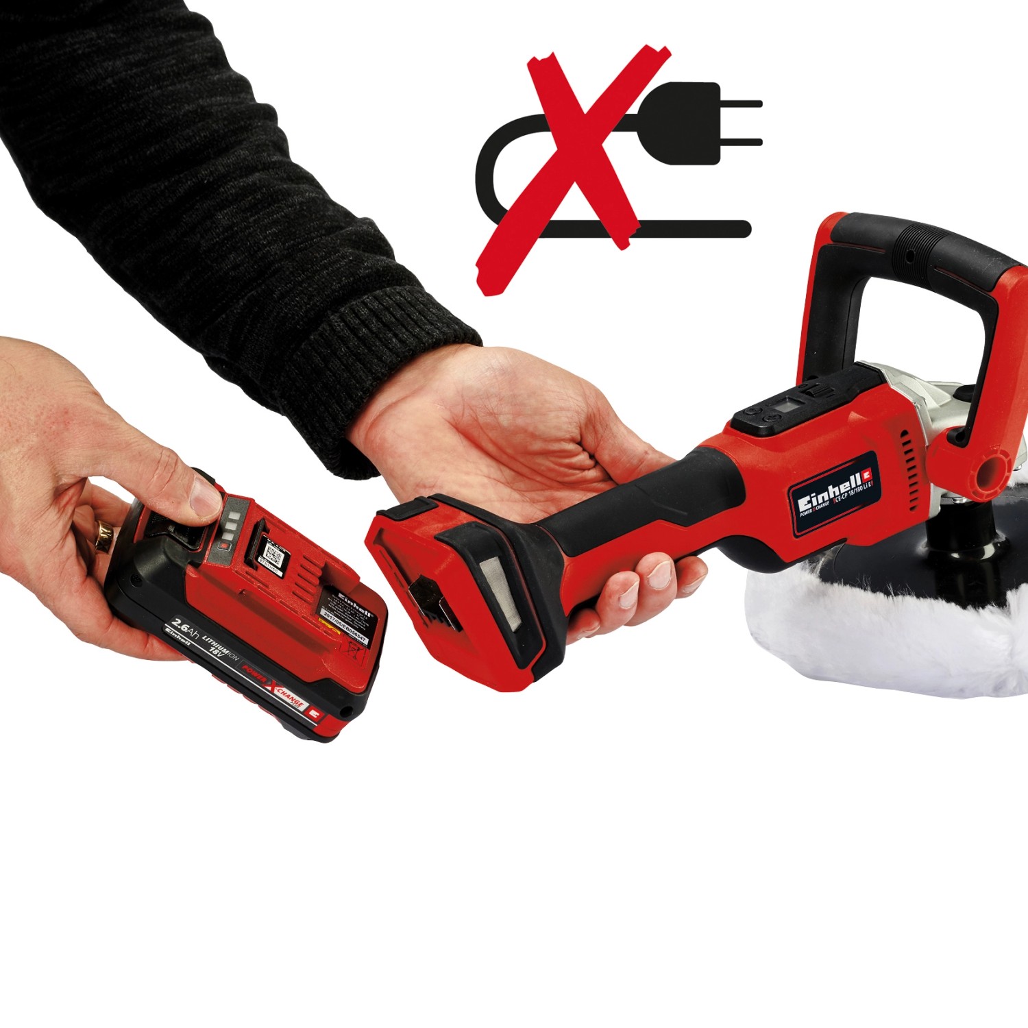 Einhell Power X Change Akku Schleif und Poliermaschine CE CP 18/180 Li E Solo ohne Akku und Ladegerät