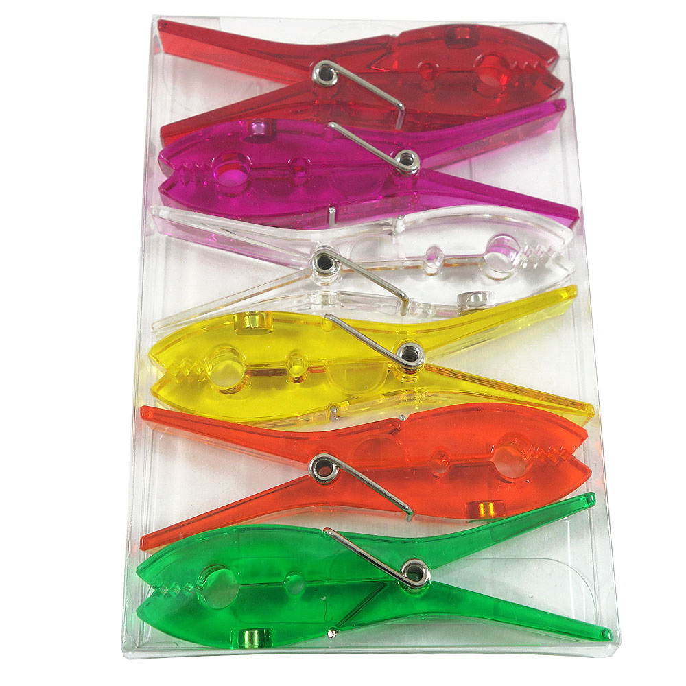 6 Bunte Wäscheklammern mit Magnet als Memoclips Kühlschrankmagnet für Memotafeln