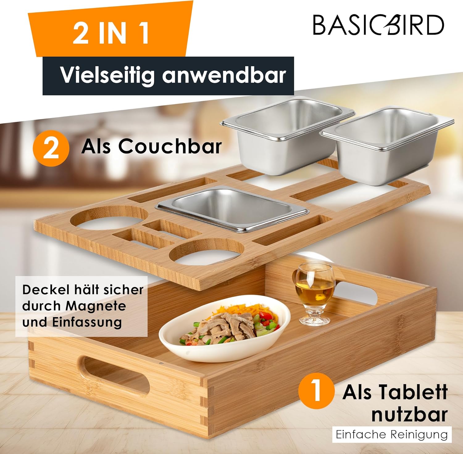 Couchbar Snackbox Organizer Tablett Snackspender Snackschale Sofatablett Snackbox