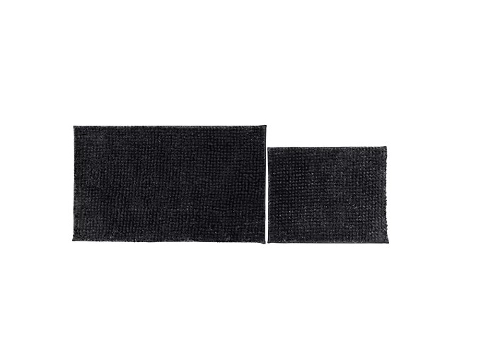 BADIZIO Softdry Badematten Set anthrazit Fußmatte Badteppich 60x100cm