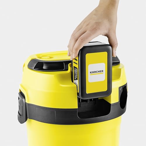 Kärcher Akku-Nass-/Trockensauger WD 3-18, inkl. Filter, Fugen- und Nass-/Trockensaugdüse, 225 Watt, Kunststoffbehälter: 17 l, Saugschlauch: 2 m, ohne Akku, ohne Ladegerät