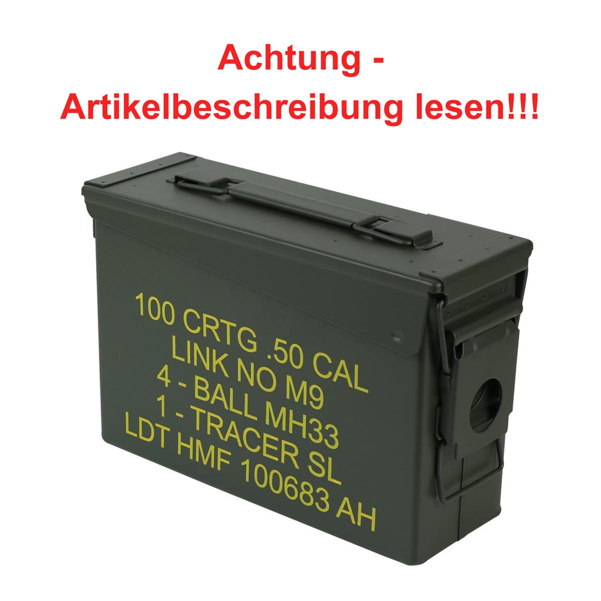 military box, ammunition box, metal case, green container, stencil text