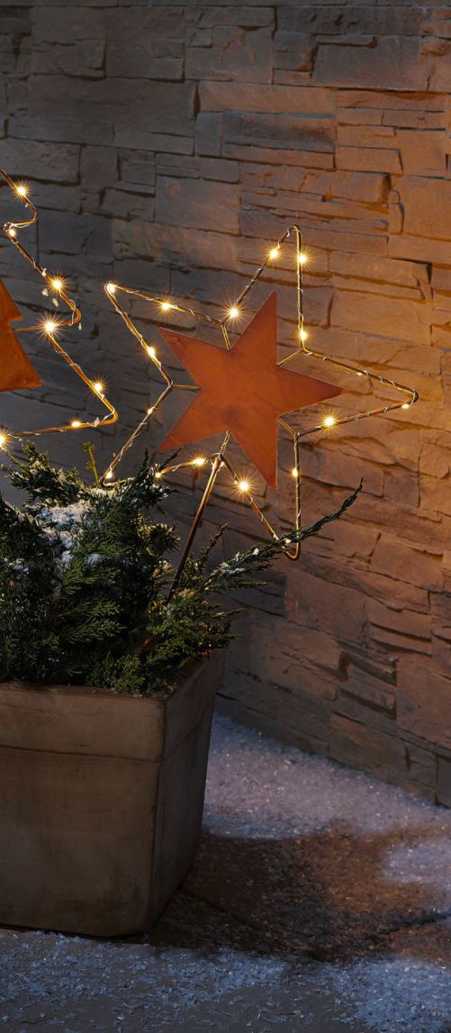LED Gartenstecker Stern Dekoration Gartendeko Beleuchtung