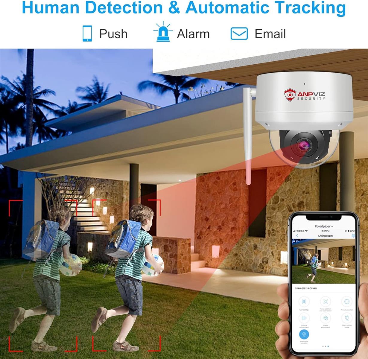 Anpviz Überwachungskamera Aussen WLAN 5MP PTZ IP Outdoor