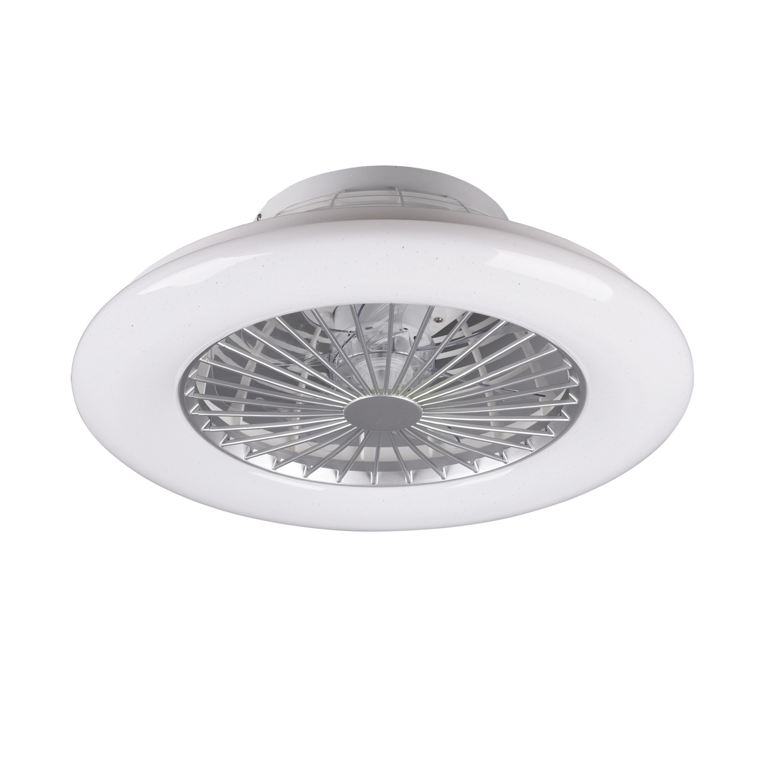 Trio LED Deckenleuchte mit Ventilator Stralsund Ø 50 cm Weiß