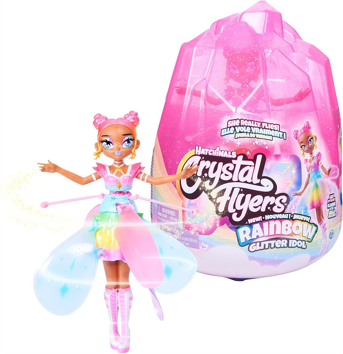 Crystal Flyers Rainbow Glitter Fliegende Schimmernde Feen Puppe