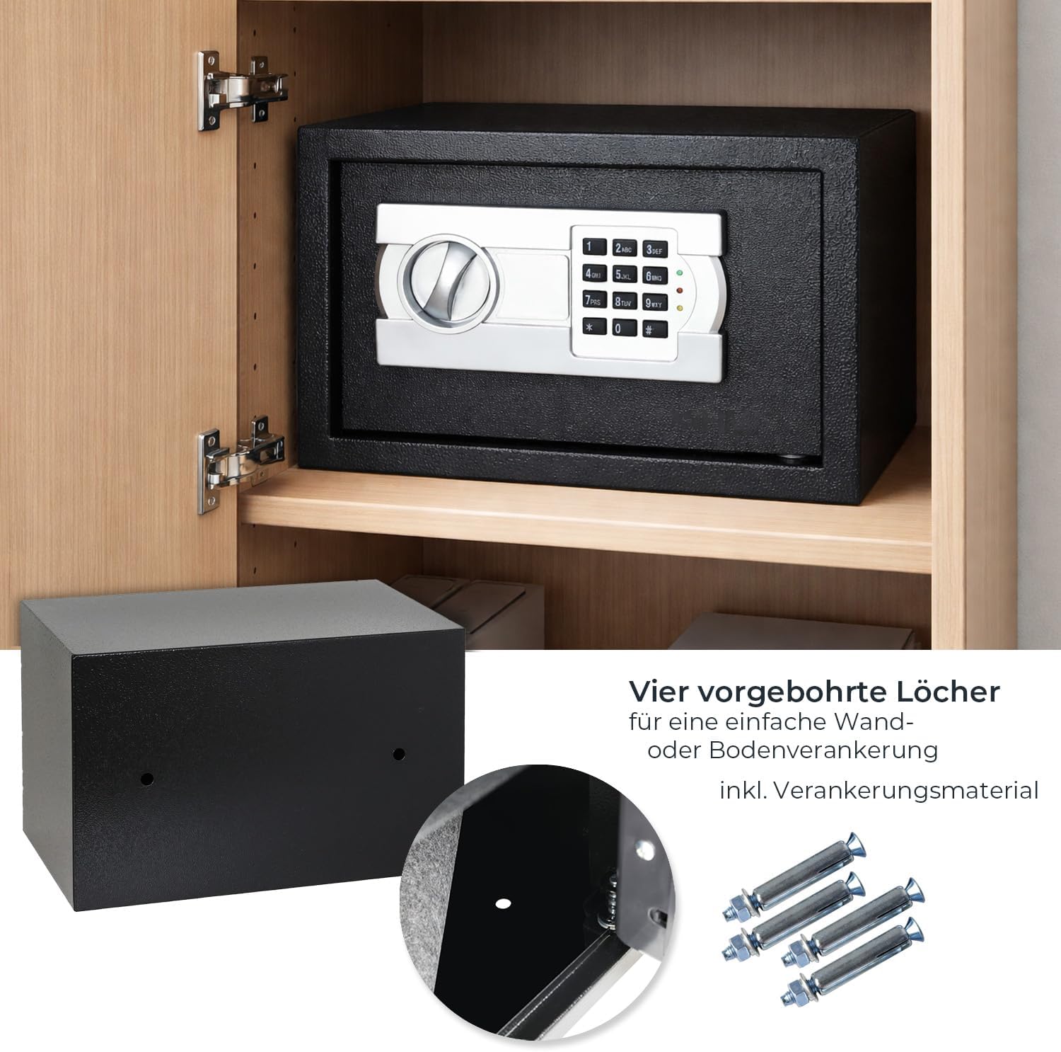 Safe, Tresor, Schließfach, Schlüsselsafe, Wandbefestigung