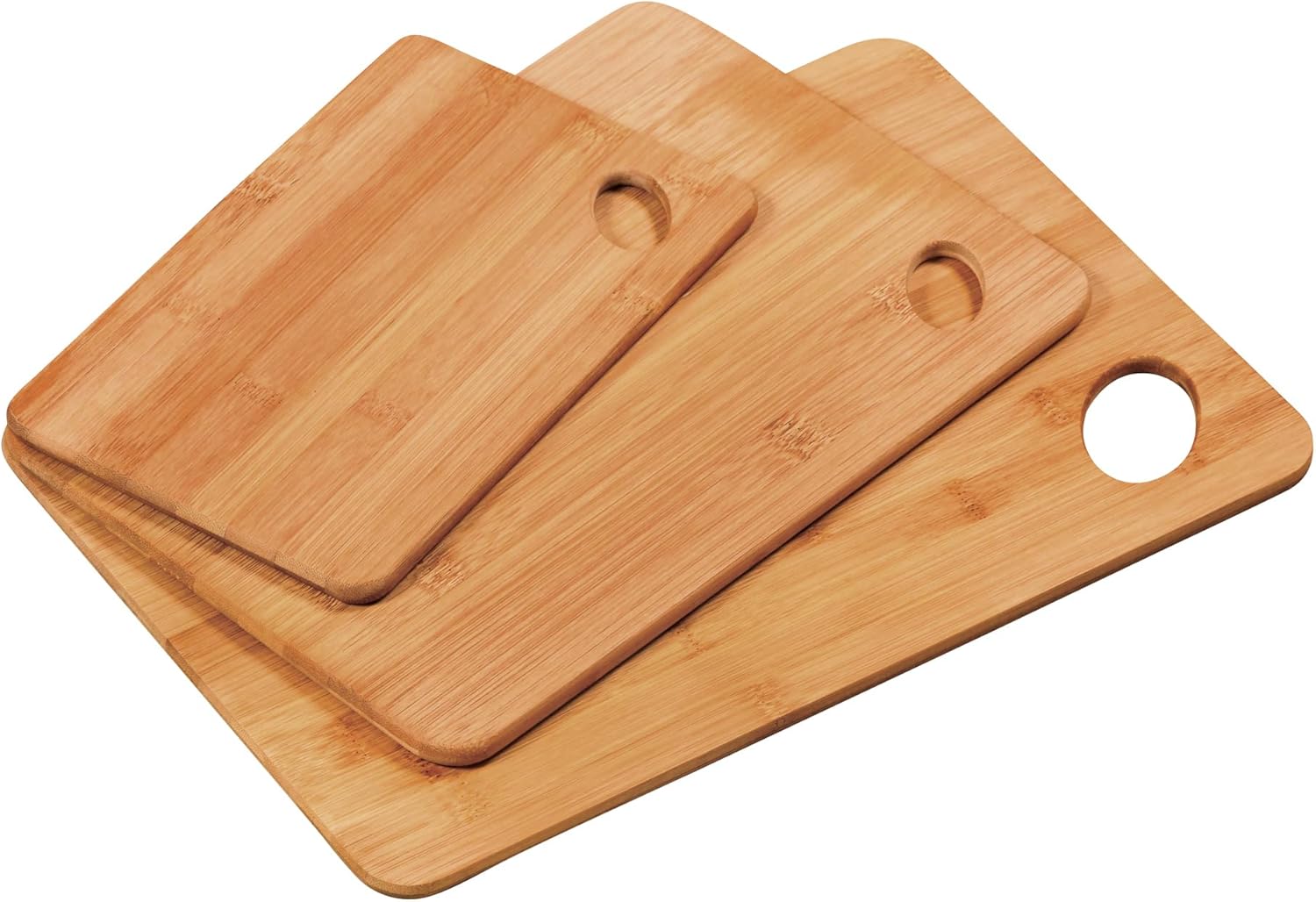KESPER Schneidebrett 3er Pack Bambus 35 x 24 x 0,8cm