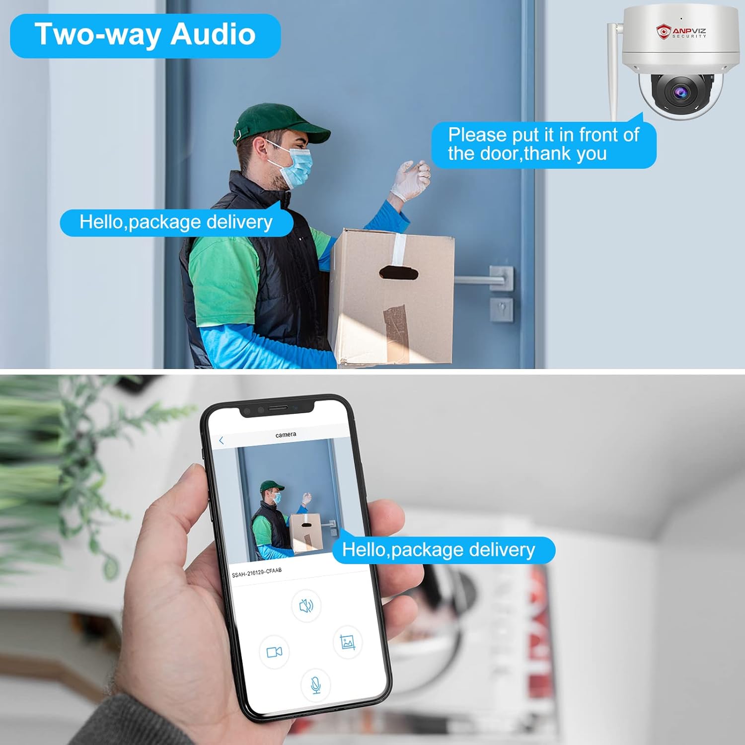 Anpviz Überwachungskamera Aussen WLAN 5MP PTZ IP Outdoor