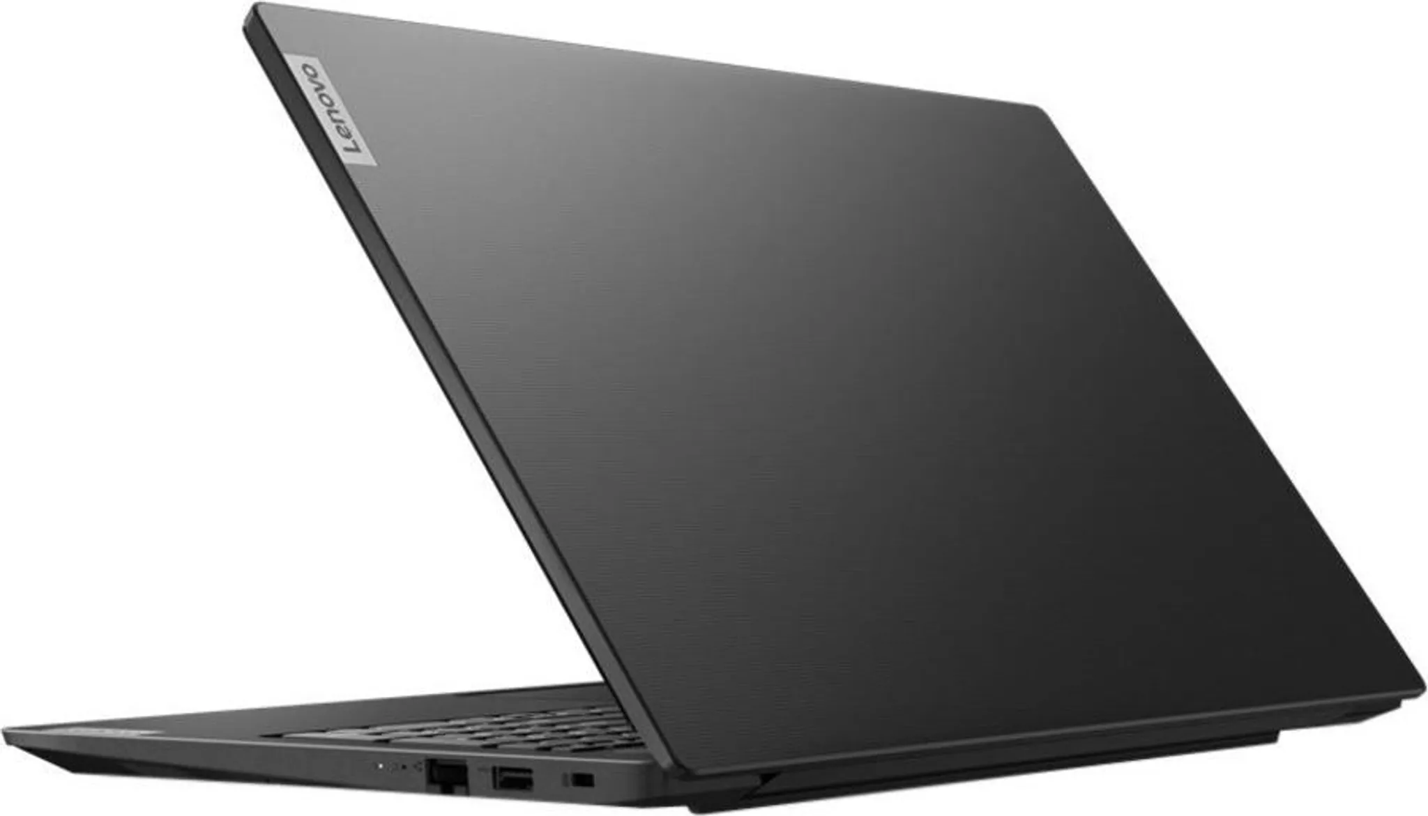 laptop, schwarz, plastik, schlank, offener deckel