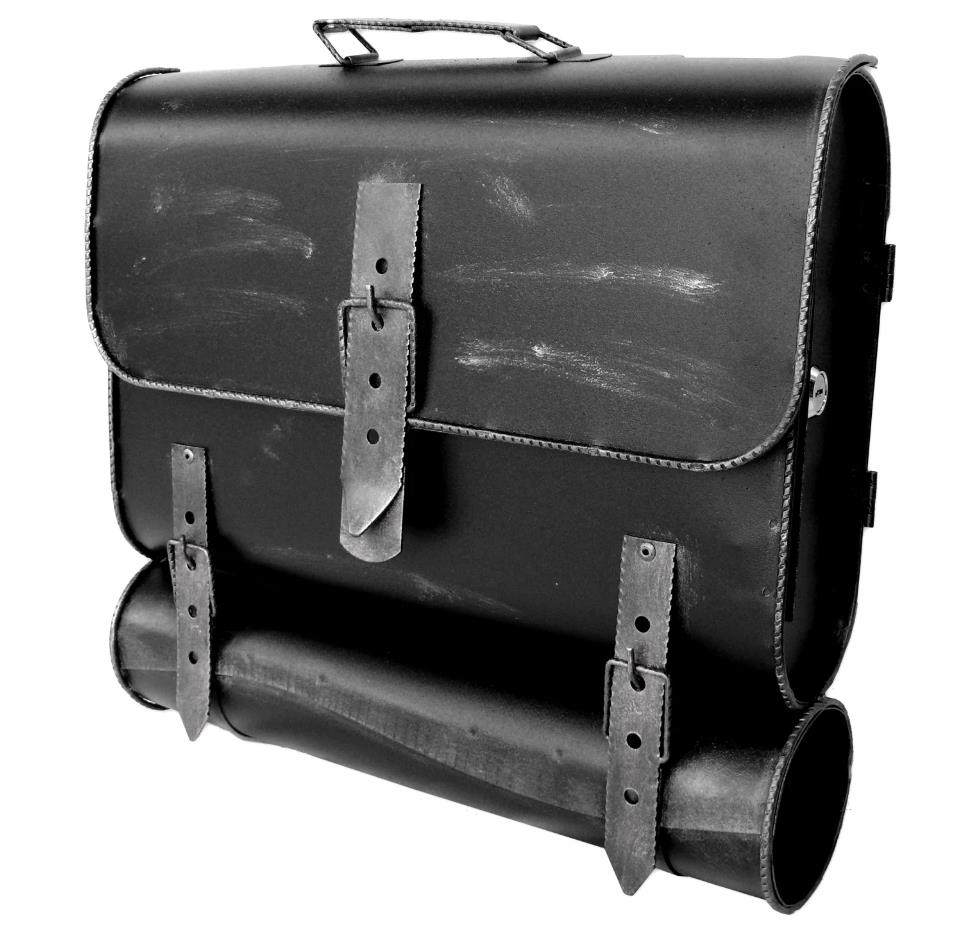 Briefkasten Antik Schulranzen 122, 36 x 41 x 8,5 cm Silber