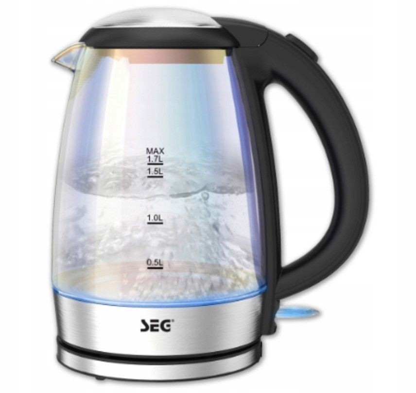 Kettle, Elektrischer Wasserkocher, Glasbehälter, Wasserstandsanzeige, EU-Branding