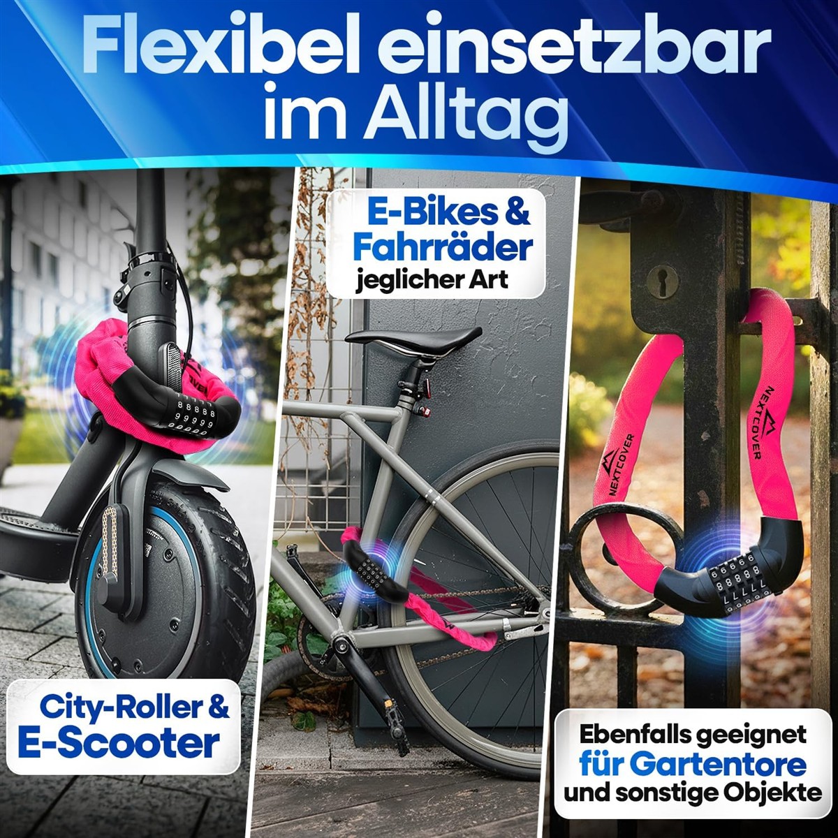 E-Bike, Fahrradschloss, Lenkergriff, U-Lock, Gepäckträgerschutz