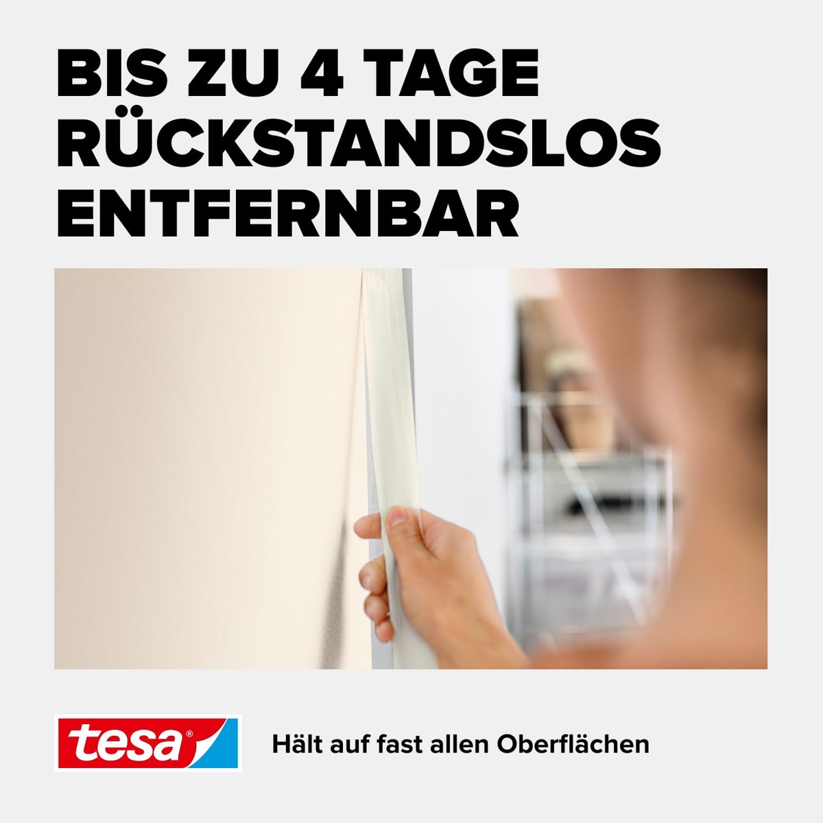 Klebestreifen, rückstandslos entfernbar, Wandbefestigung, haftet auf Oberflächen