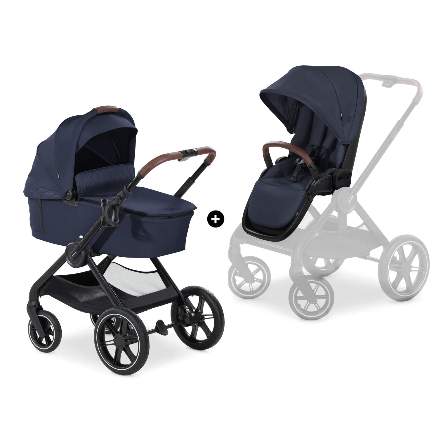 Hauck Kinderwagen 2in1 Walk N Care Set Kombikinderwagen mit Babywanne Dark Navy Blue