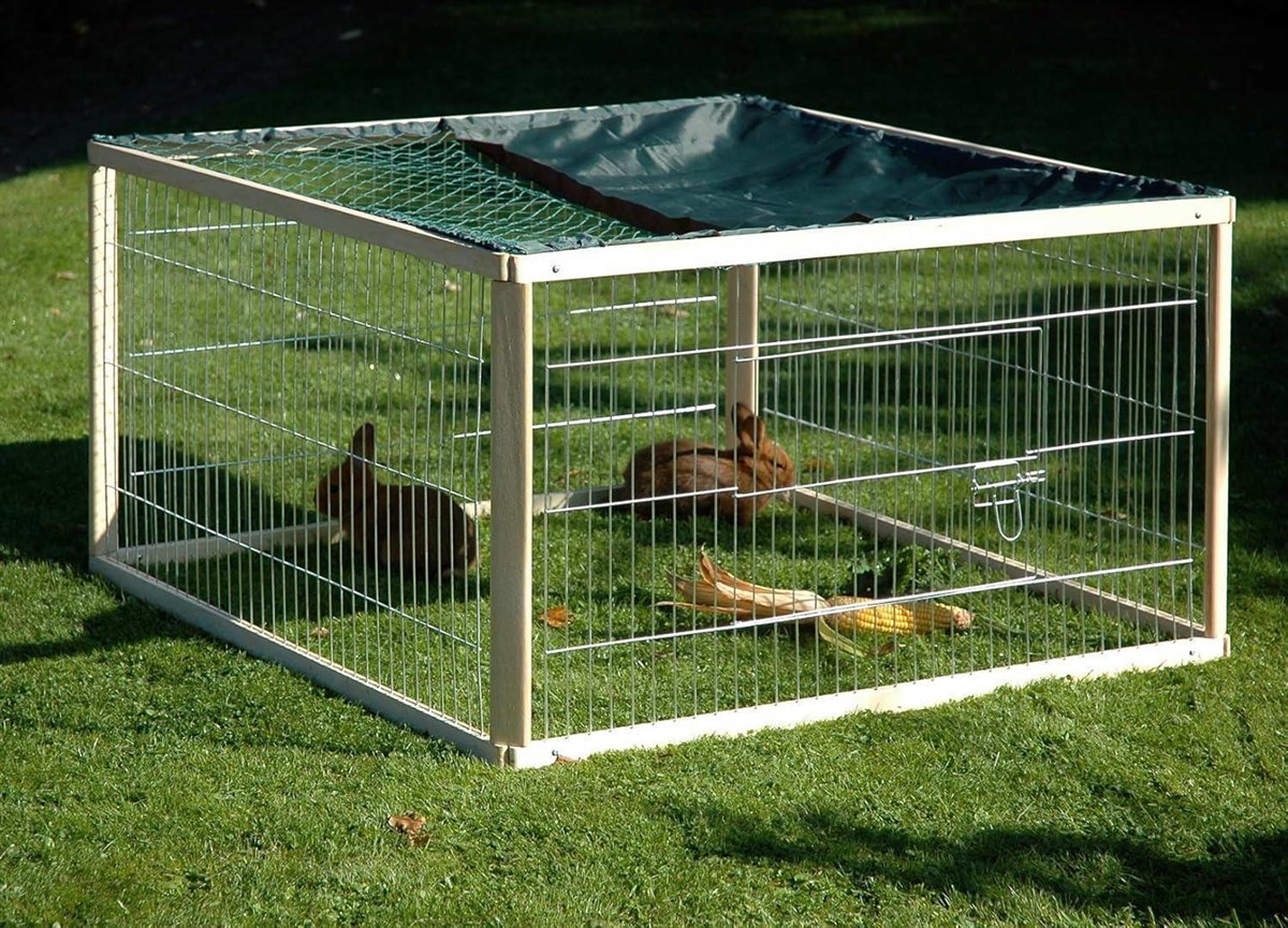 Käfig, Kaninchenkäfig, Metallkäfig, Garten, Tierhaltung