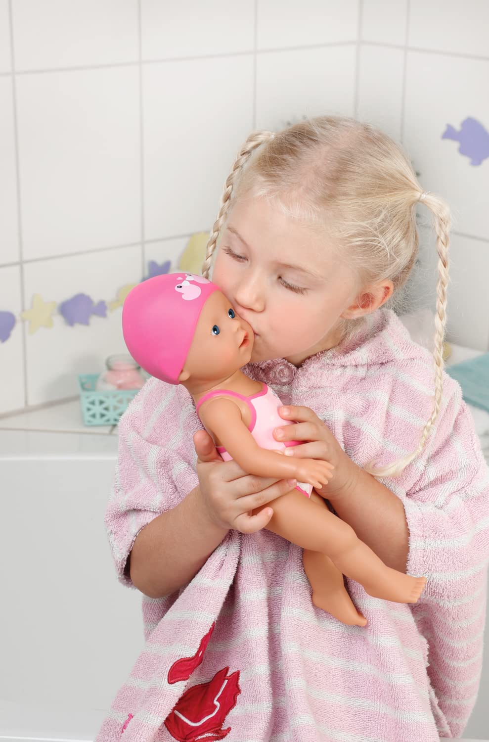 Zapf Creation 834060 BABY born My First Swim Girl Aufzieh-Badepuppe wasserfest Puppe Badepuppe