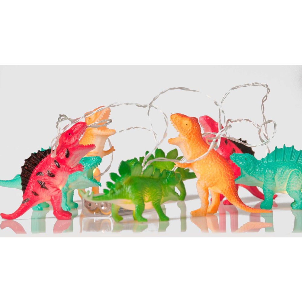 LED Dino Lichterkette 28 Dinosaurier Lichter, 230V