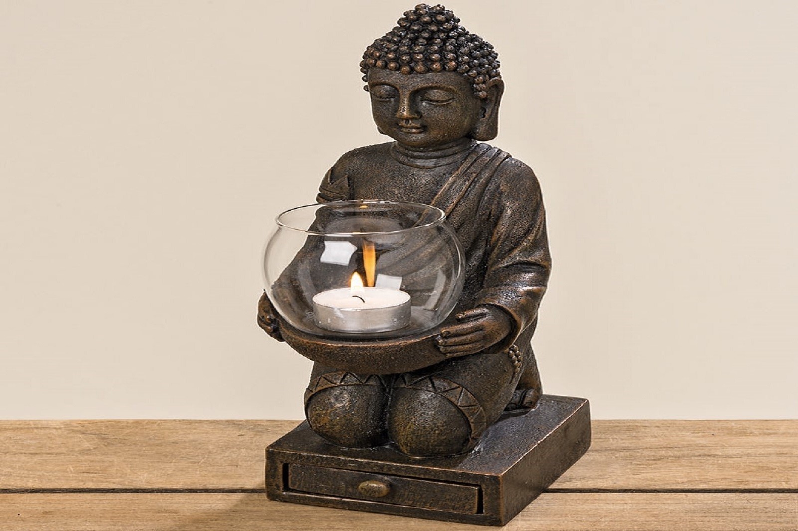 Windlicht Buddha Höhe ca.30cm.