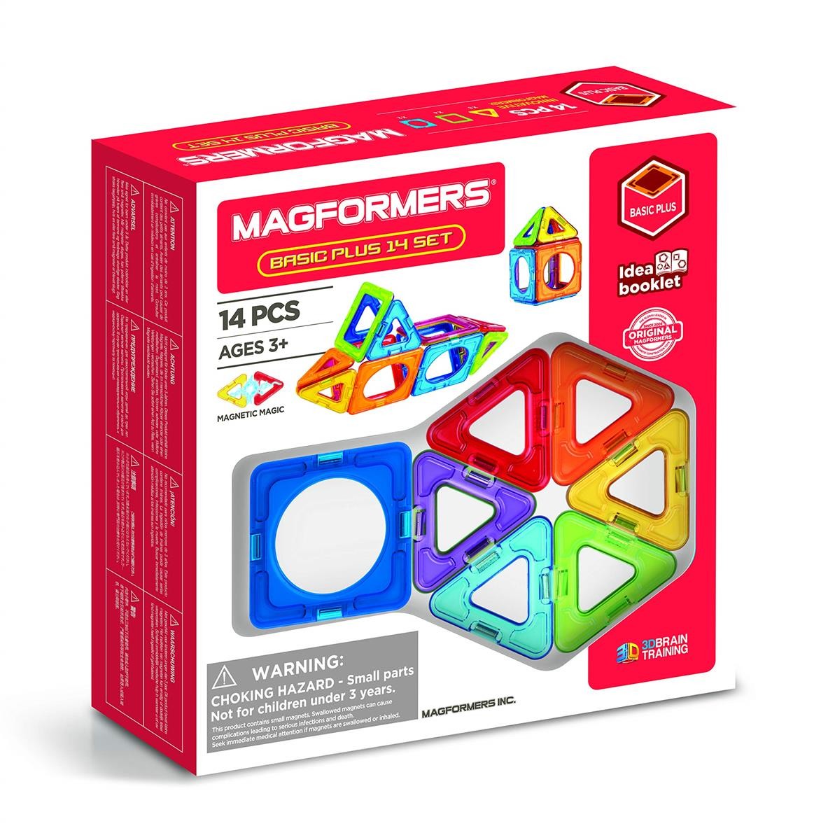 Magnetisches Puzzle, Geometrische Formen, Magformers, Buntes Set, Magnetische Würfel