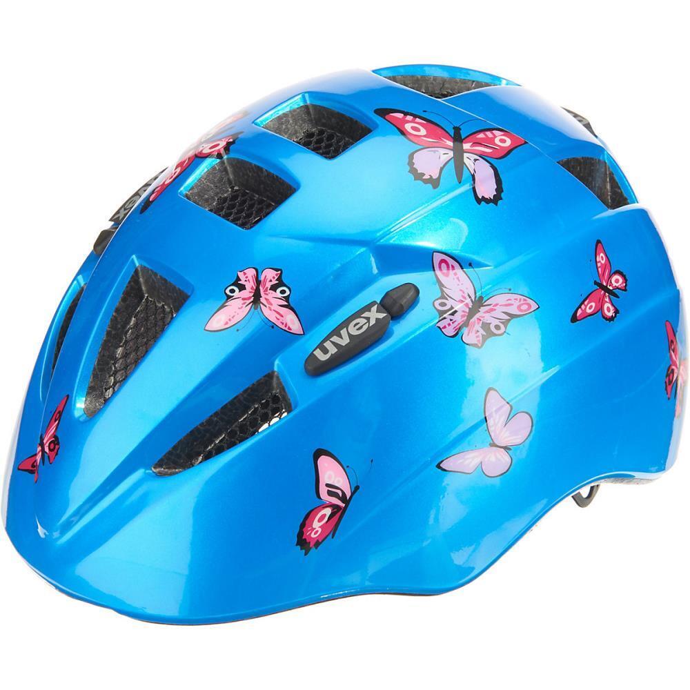 Uvex Fahrradhelm Schmetterling blau Radhelm Sicherheitshelm Helm für Radfahrer