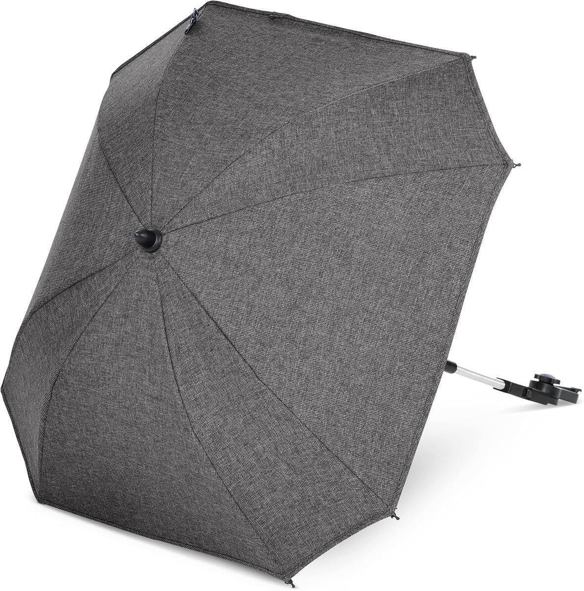 ABC Design Universal Sonnenschirm Sunny – für Kinderwagen & Buggy – UV-Schutz 50+ – Universalhalterung für Rund- und Ovalrohre (asphalt)