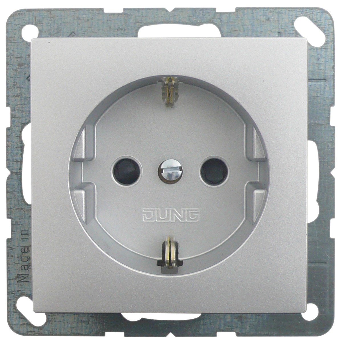elektrischer steckdosen, schuko steckdose, wandstecker, metallrahmen, recessed outlet