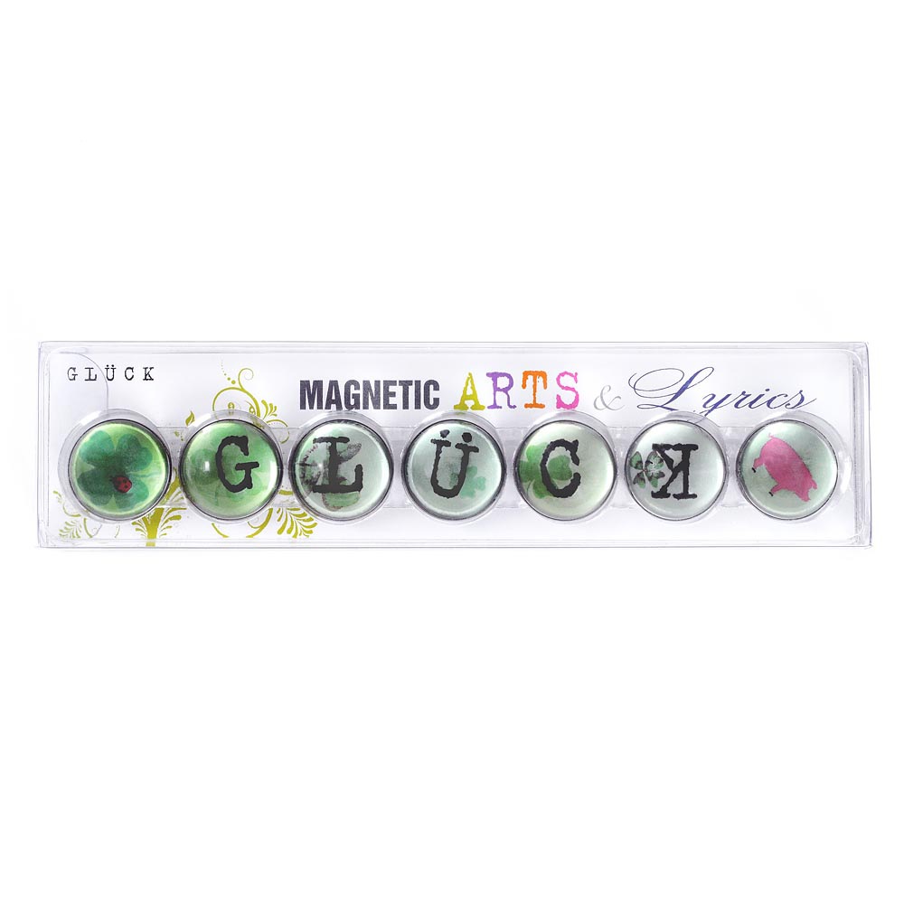 Magnetset ARTS & LYRICS, verschiedene Magnet Motive und Schriftzüge