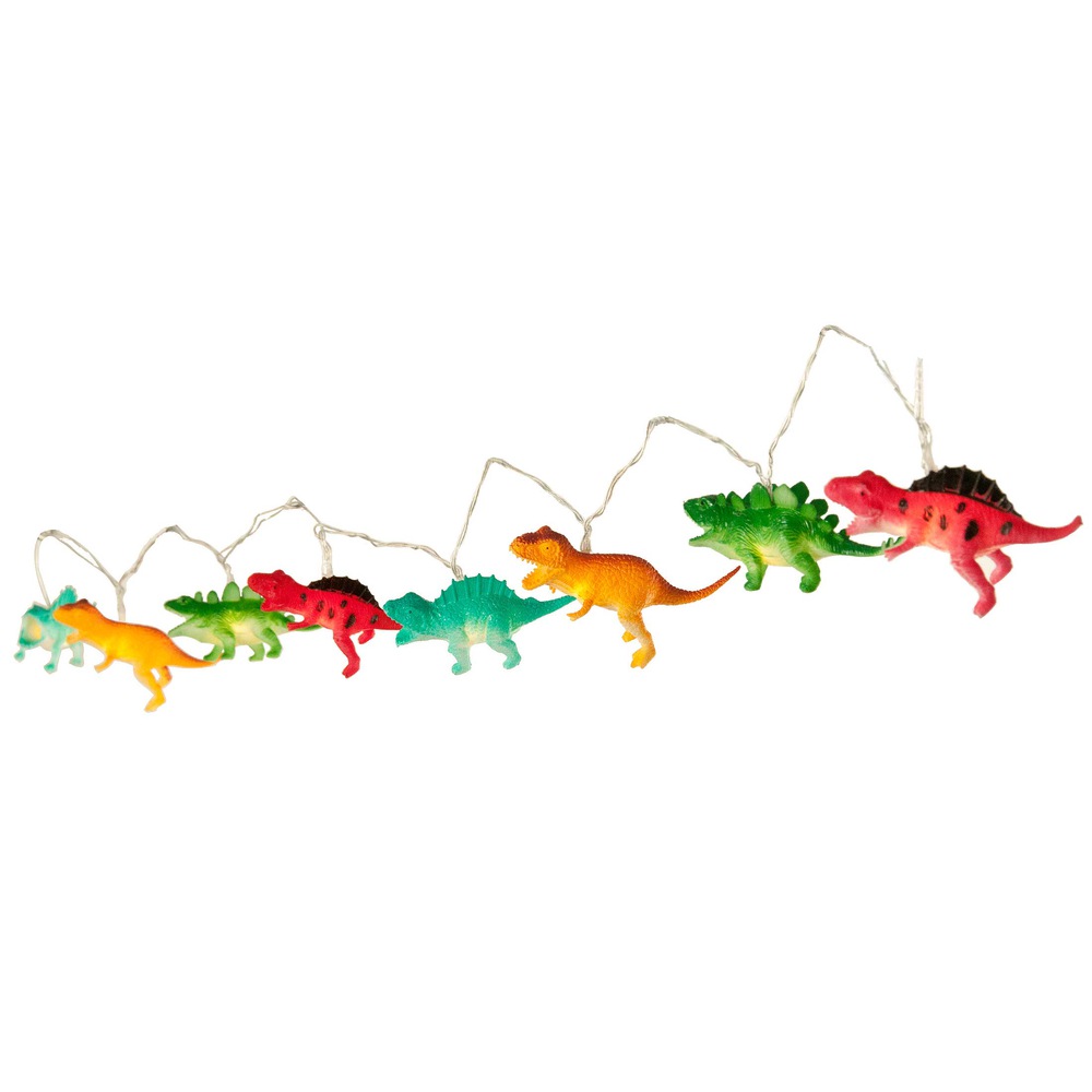 LED Dino Lichterkette 28 Dinosaurier Lichter, 230V