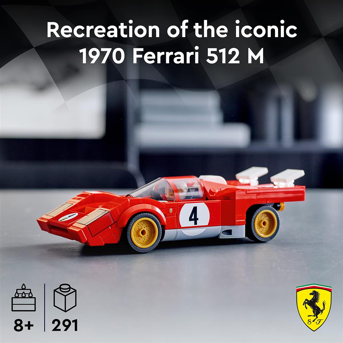 LEGO Speed Champions 76906 1970 Ferrari 512 M Modellauto Bausatz Rennwagen 2022 Kollektion LEGO-Bausteine LEGO-Sets LEGO-Steine Bausteine Sets