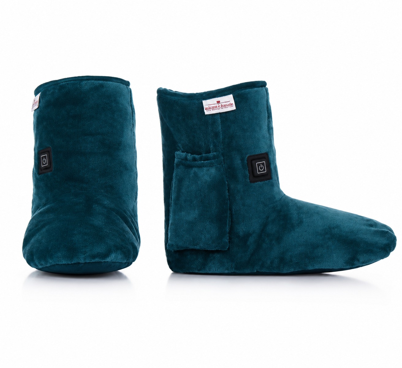 Slippers, Booties, Plush, Teal, Fleece