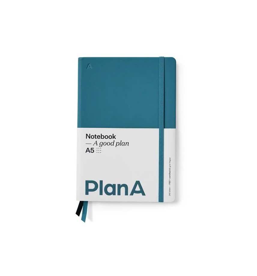 Notizbuch A5 Hardcover blau Schreibbuch 240 Seiten