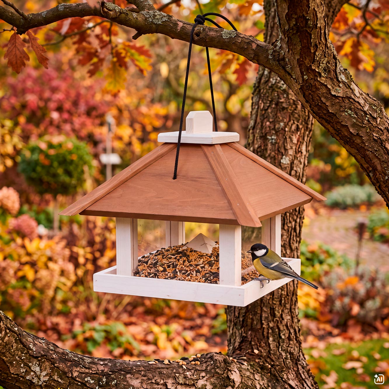 Vogelhaus, Futterhaus, Vogelhäuschen, Holz, Vogel