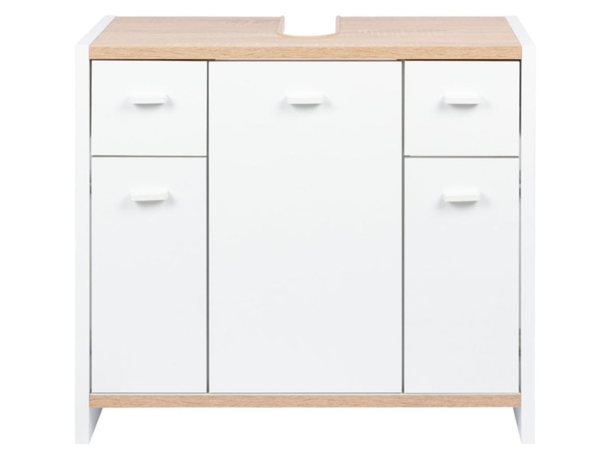 LIVARNO Waschbeckenunterschrank Badschrank weiß mit Stauraum - Unterschrank für Badezimmer