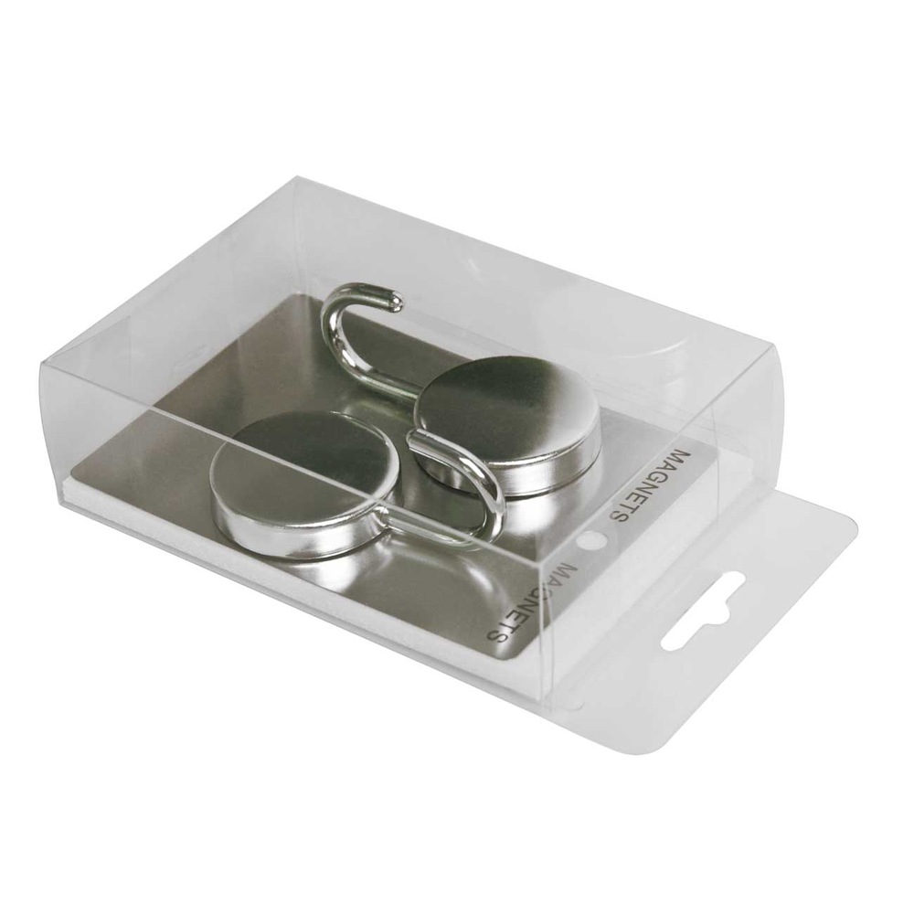 2 extra starke XL Magnethaken aus Edelstahl mit Anti-Rutsch-Silikon Handtuchhaken, Wandhaken, Hakenm