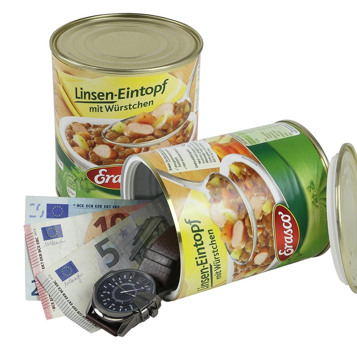 Dosenpfanne, Linseneintopf, Wurst, Konservendose, Griosön?