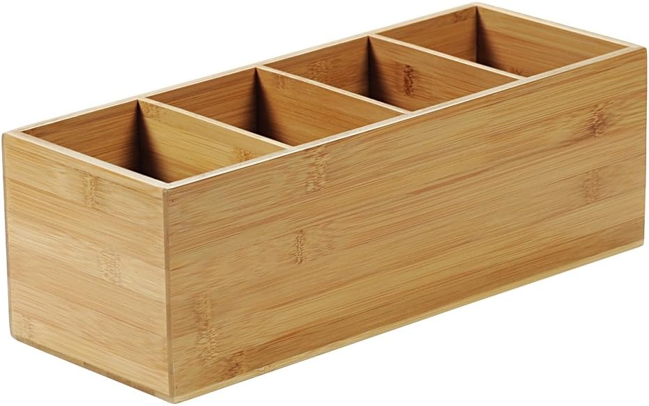 Kesper Besteckkasten 4-fach Bambus Aufbewahrung braun
