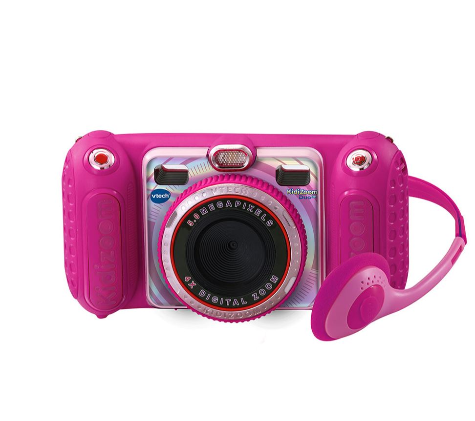 Vtech K80 520034 KidiZoom Duo Pro pink Kamera Animationsvideo Panorama Kamera Augmented Reality Foto-Story Fotos Spiele Musik-Player Stimmverzerrer