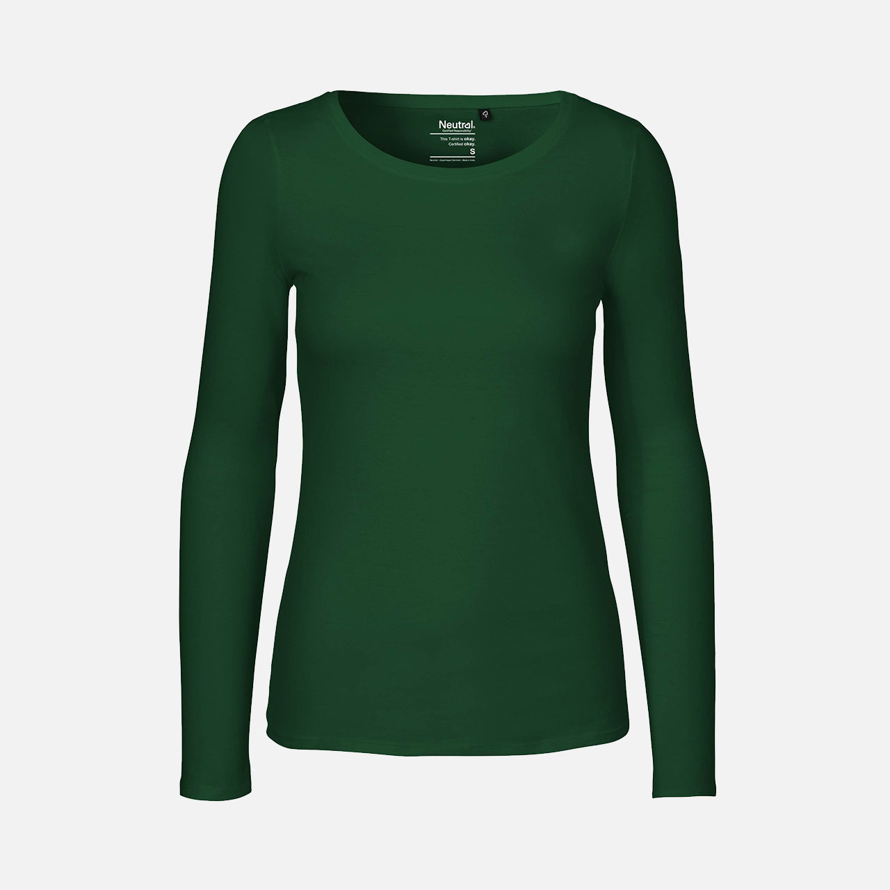 Ladies Long Sleeve Shirt - Bio Baumwolle Bottle Green 2XL Bottle Green