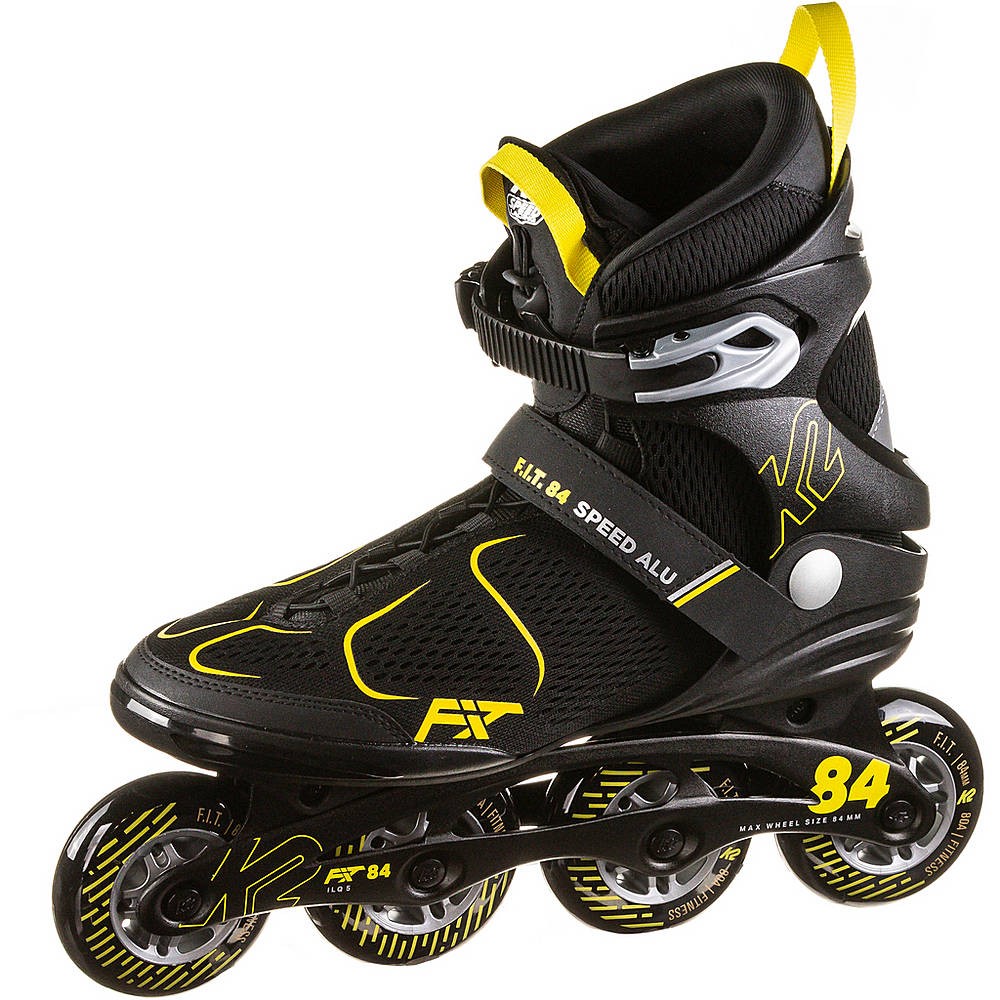 Rollerblades, Inline-Skates, Schwarz, Gelb, Schnalle/Strap