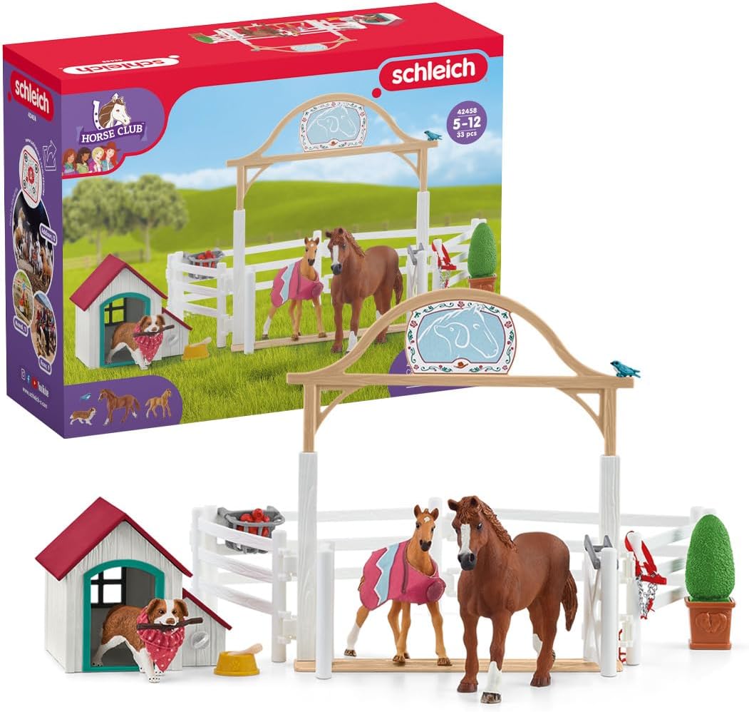 schleich 42458 HORSE CLUB Hannahs Gastpferde mit Hündin Ruby