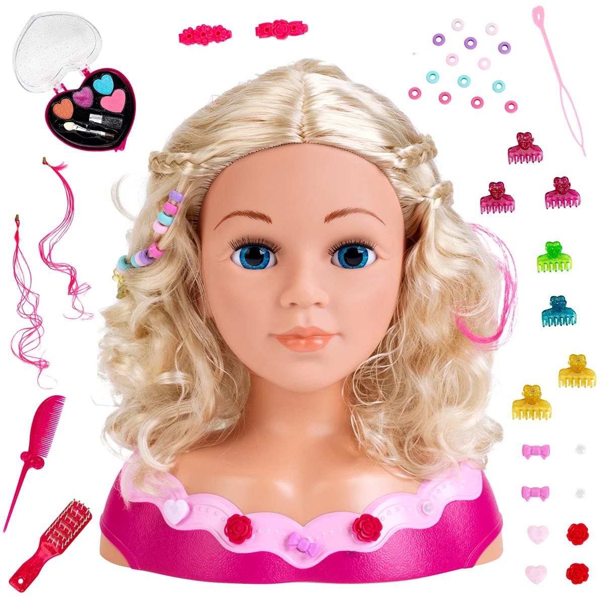 Haar und, Mädchenhaarteile, Frisier-Set, Frisierkopf, Accessoires