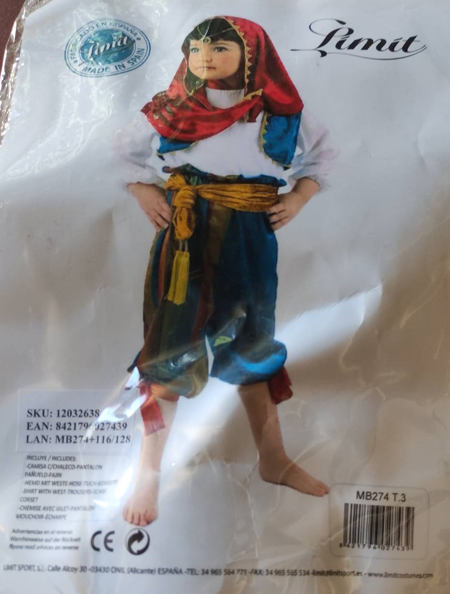 Limit MB274 Kostüm Jasmin in Größe 116/128 Fasching Karneval