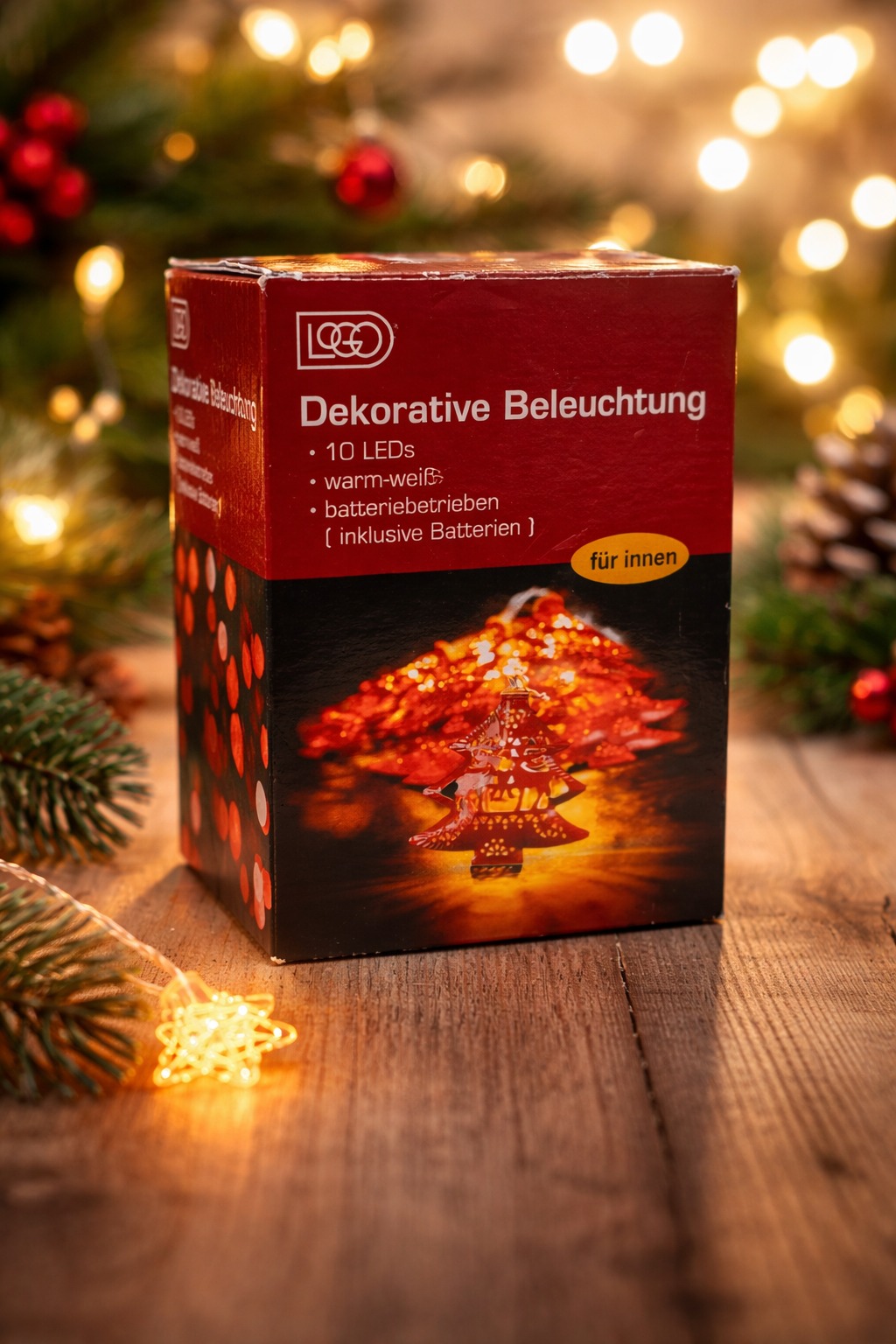 Dekorative LED-Beleuchtung mit warmweißem Licht – stimmungsvolle Atmosphäre für Innenräume
