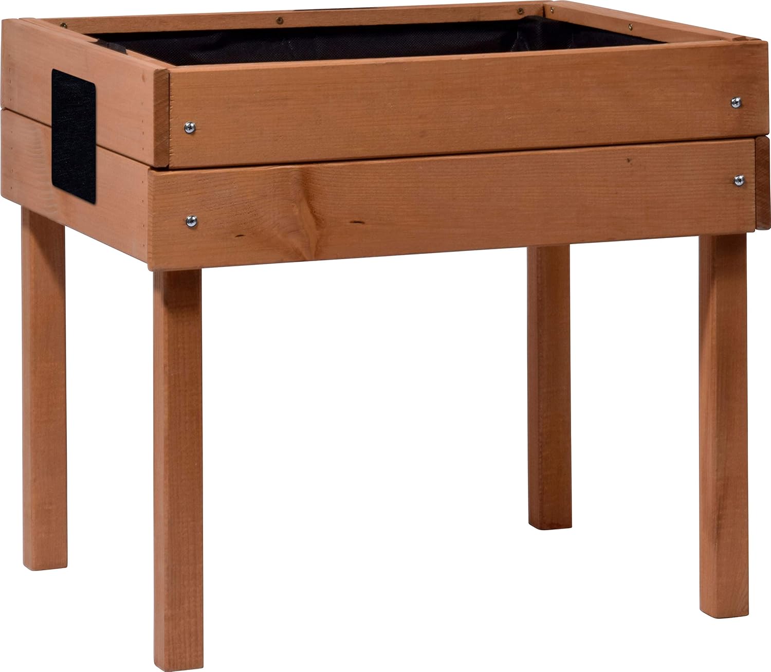 dobar Kinderhochbeet mit Kreidetafel Mini Hochbeet Holz | erhöhter Pflanzkasten für Kinder | Salatbeet auf Stelzen | Kleines Kräuterbeet Garten/Terrasse/Balkon 50 x 40 x 45 cm Braun