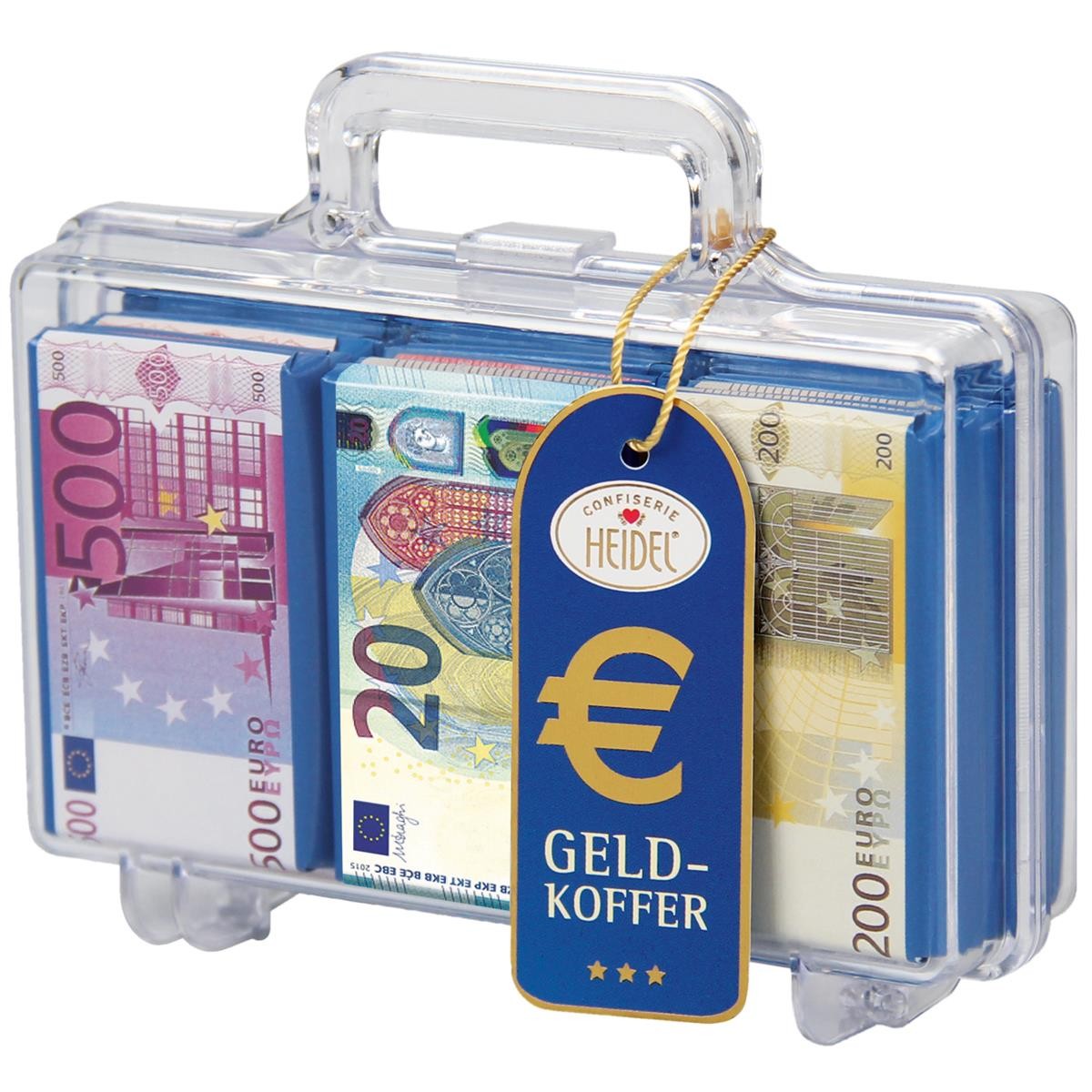 Geldkoffer, Geldbörse, Geldschein, Euro, Transparente Tasche