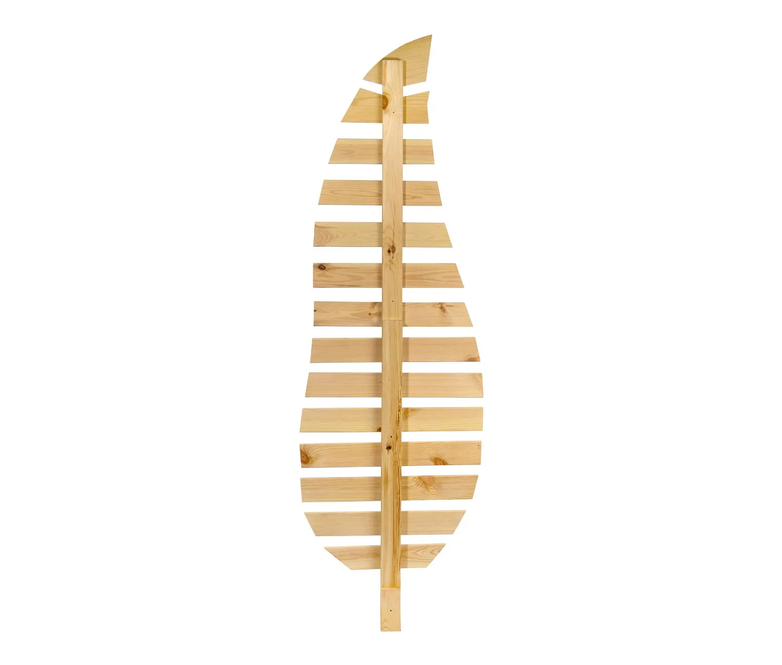 Holzfigur, Lichtschutz, Sonnenschutz, Holzlatten, Blattform